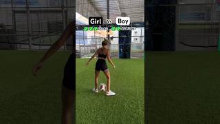 Gender Showdown: Girl vs Boy in the FOOTBOT Stop Ball Challenge🔥 #girlvsboy #footbot