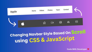 Changing Navbar Style Based On Scroll using CSS & JavaScript