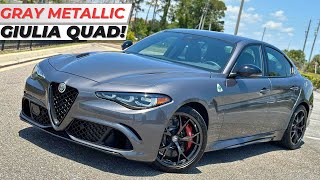 2024 Alfa Romeo Giulia Quadrifoglio in Vesuvio Gray Is A Stealth Fighter On Wheels
