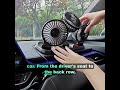 Car Fan Three-Head USB 3-Speed Adjustable 360-Degree Rotation Suitable For Car Cooling #shortvideo