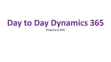 Dynamics 365 Project Service Automation - Projects
