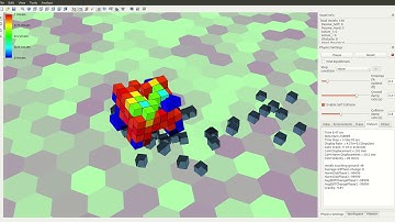 An electrically-signaling, disintegrating quadruped.