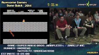 Super Mario Bros :: SPEED RUN (Warpless) (0:21:10) by andrewg #AGDQ 2014