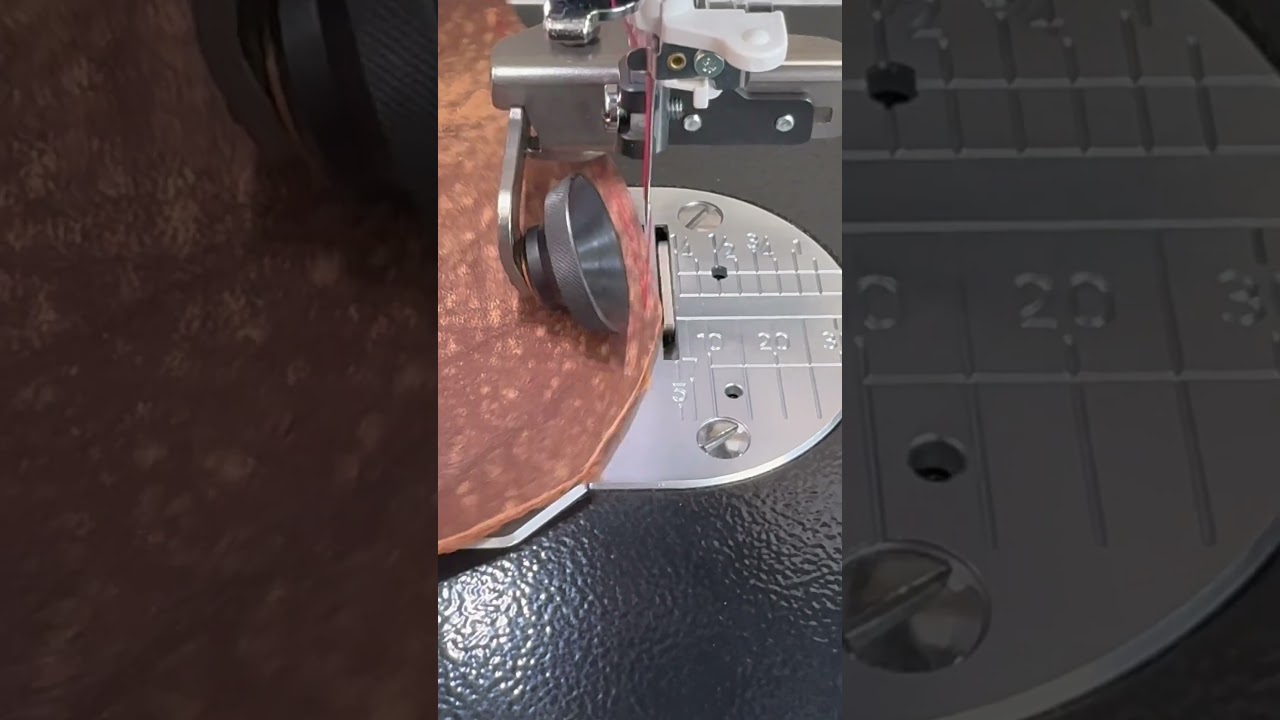 Roller foot on Janome HD9 Black Edition.  Great foot for tight spots. 