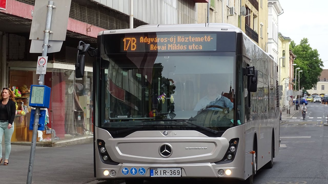 Mit lát a buszsofőr? | Győr, 17B járat, Virágpiac - Adyváros - Szabadhegy - Révai M. utca | 2020