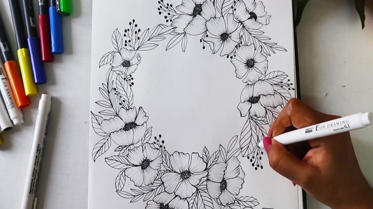 Featured image of post Flower Design Drawing With Colour Easy / Drawing is a complex skill, impossible to grasp in one night, and sometimes you just want to draw.