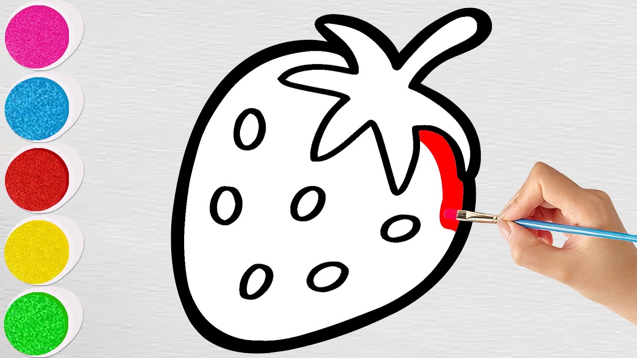 How to Draw a Strawberry | Easy Step-by-Step Tutorial - YouTube