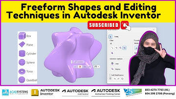 Freeform Shapes and Editing Techniques in Autodesk Inventor