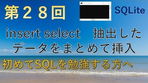 【SQLite】第二十八回　insert + select 抽出したデータをまとめて挿入★