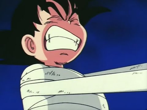 Son Goku gerät durch die unbezwingbaren Bandagen der untoten Mumie in eine aussichtslose Lage