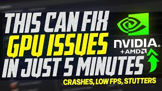 🔧 Have a GPU issue? This could fix it in 5 minutes! (Low FPS, Black screens, Stutters)