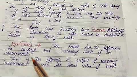 Metrology-Characteristics of Measuring instruments-2