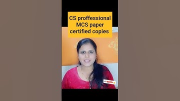 CS proffessional MCS paper certified copies December 2022 #cs #icsi #mcs #csprofessional #shorts