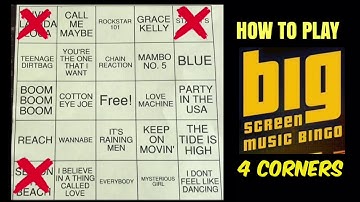How to Play Big Screen Music Bingo