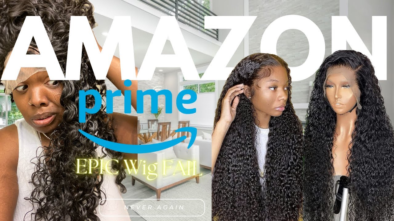 WTF AMAZON| FEAT. WANNA BE 26 IN DEEP WAVE HUMAN HAIR WIG, EPIC FAIL|  WIG REVIEW 🤬😳