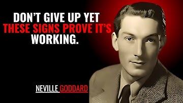 “Don’t Give Up Yet — These Signs Prove It’s Working” | NEVILLE GODDARD | POWERFUL TEACHINGS