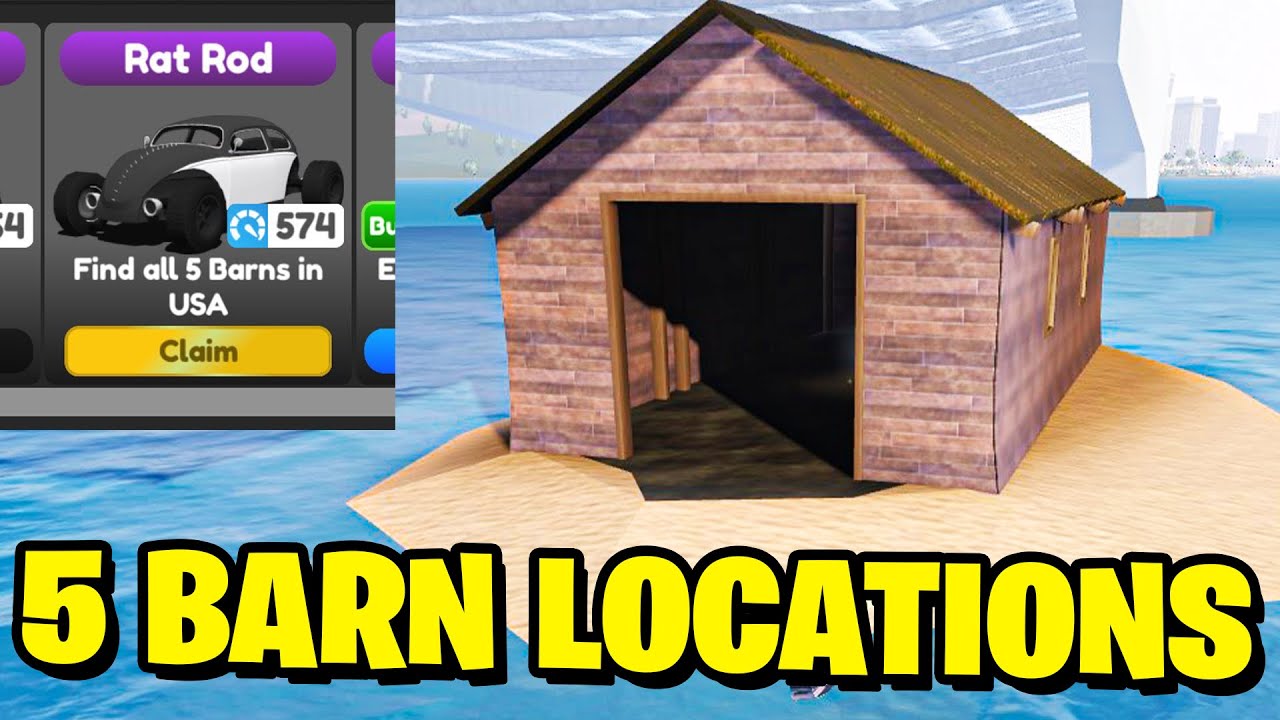How To FIND ALL 5 USA BARN LOCATIONS In DRIVE WORLD! (Roblox) WEEKLY CHALLENGE RAT ROD