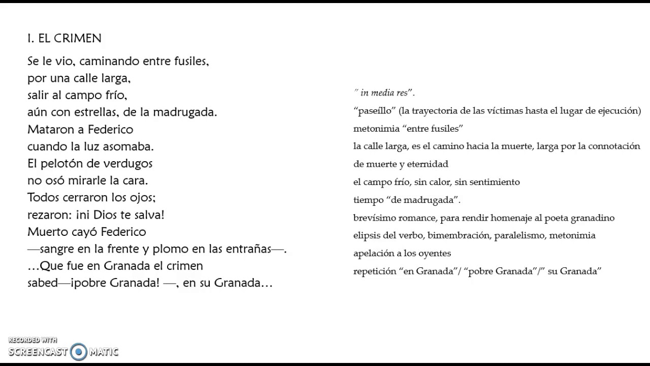 El Crimen Fue En Granada Analisis