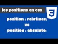 Différence entre position: RELATIVE et position: ABSOLUTE en CSS - Tuto Complet