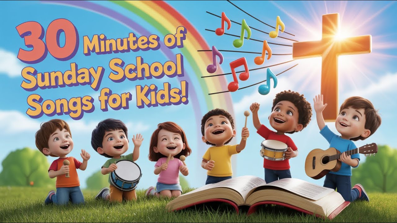 30 Minutes of Sunday School Songs for Kids | Sing Along | Christian ...