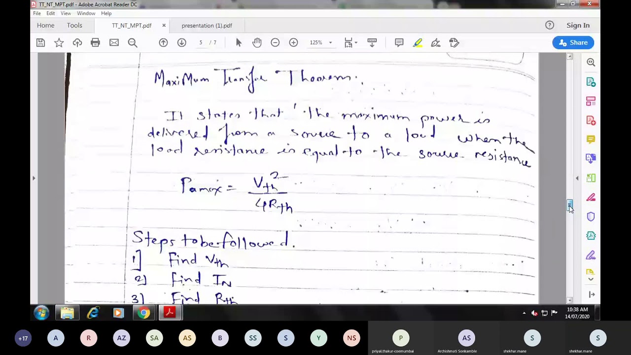 Maximum Power Transfer Theorem