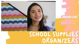 IKEA, DAISO, Brands for less HAUL & UNBOXING | Stationary, School Supplies & Desk Organizers.