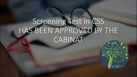 CSS Screening test announced | Important update for CSS aspirants| CSS exam 2022 update