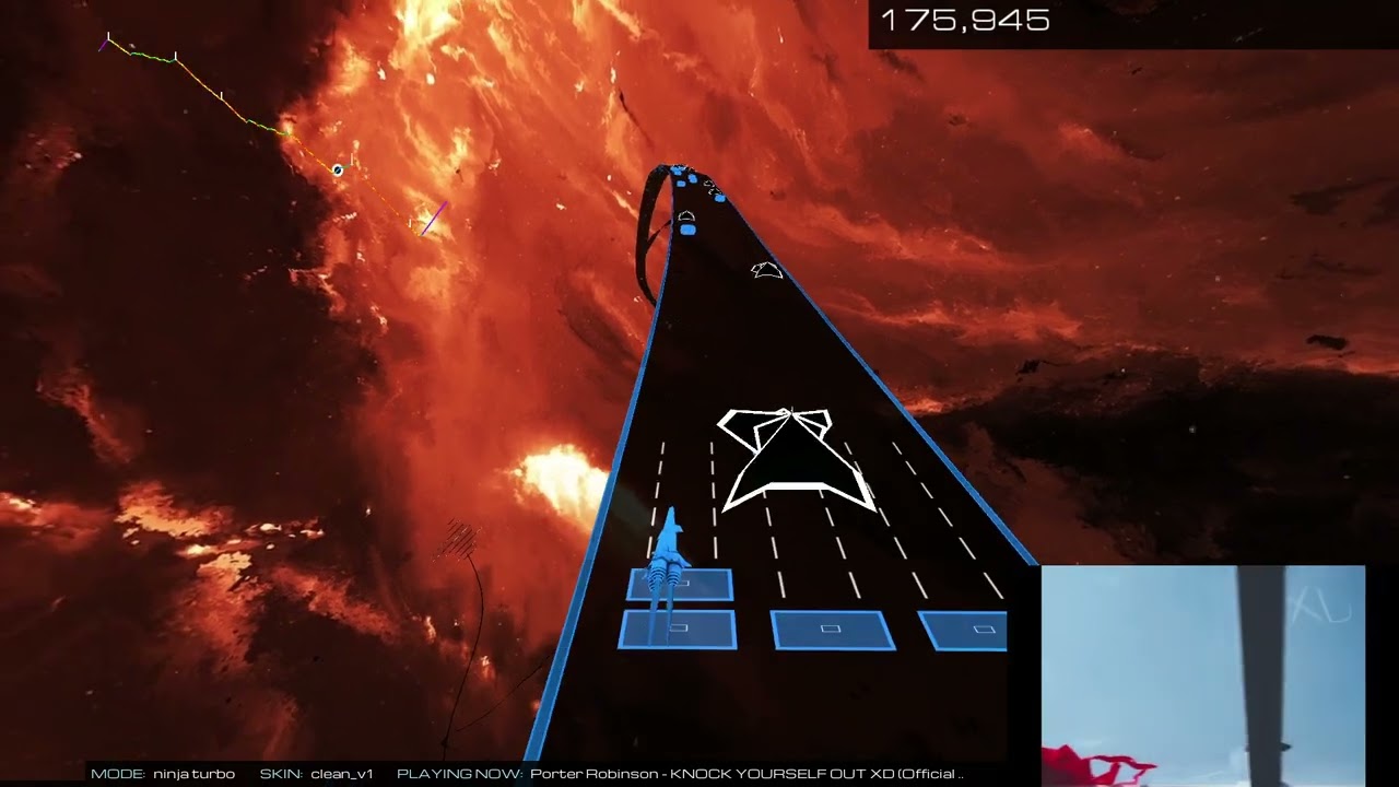 Porter Robinson - KNOCK YOURSELF OUT XD | Audiosurf 2 (Ninja Turbo)「clean_v1」