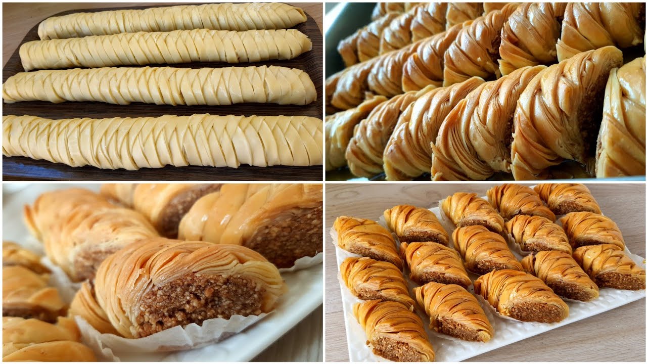 معسلات رمضان🌙طريقتي السهلة فتحضير بقلاوة الضفيرة الاقتصادية😋شكلها رائع 😍بعجينة هشة ومورقة تذوب فالفم