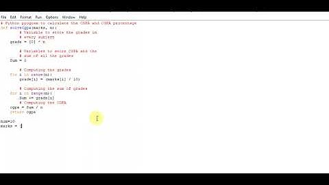 Python program to calculate the CGPA and CGPA percentage