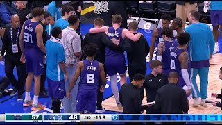Information Kon Knueppel rolls his ankle upon landing and he is helped to the locker room - did not return News
