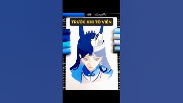 Ai hiểu được chứ? Sau khi viền nét xong thì bức tranh đúng là đỉnh luôn  #giovamay #shorts