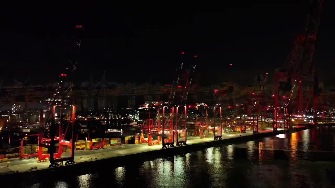 Seaforth docks at night