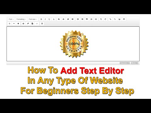 How To Add a Text Editor to Any Website for Beginners Step by Step - Text Editor in Website