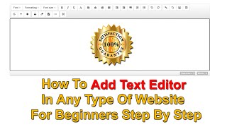 How To Add Text Editor In Any Type Of Website For Beginners Step By Step - Text Editor In Website screenshot 4