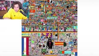 Rubius reacts to the R/Place timelapse...😱😲