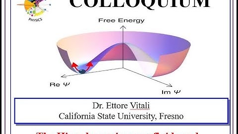 Dr  Ettore Vitali The Higgs Boson in Superfliuds and Superconductors
