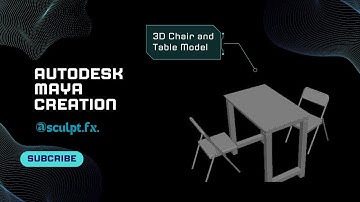 Stunning 3D Chair and Table Model | Autodesk Maya Creation