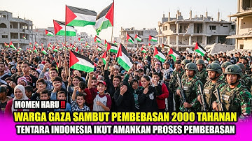 MOMEN HARU WARGA GAZA SAMBUT PEMBEBASAN 2000 TAHANAN