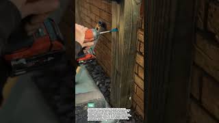 Drilling Trick Makes Fence Posts Stronger#Construction #DIYFence #Woodworking