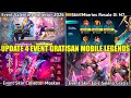 UPDATE 4 EVENT GRATISAN MOBILE LEGENDS! MOSKOV COLLECTOR, SELENA EPIC, M1 ALDOUS GRATIS, CC FEB 2026