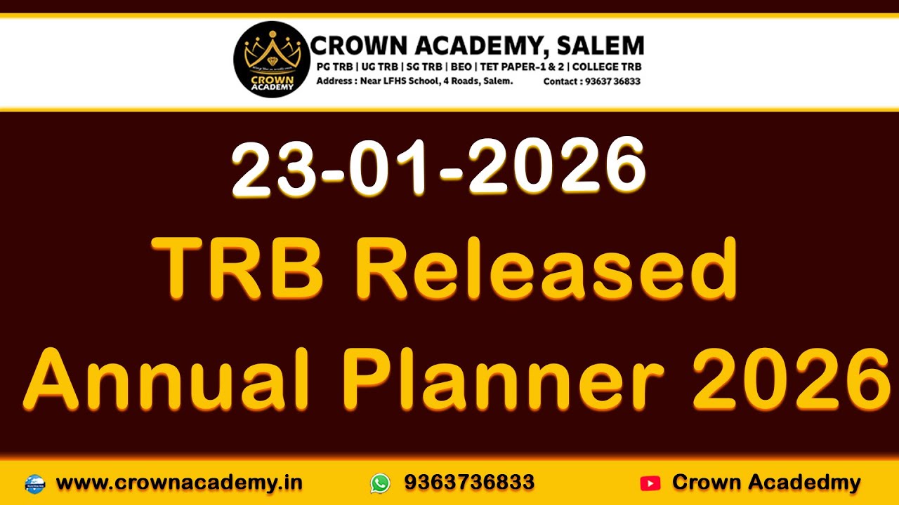 2026 TRB Annual Planner Released (Link Given in Description) - YouTube