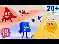 A Rainbow of Animals | Learn Colours for Kids Compilation | Colourblocks