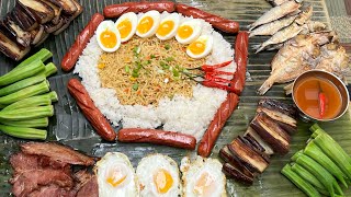 PINOY KAMAYAN MUKBANG / DAING NA BISUGO / TUYO / HALF BOILED EGGS / OKRA / INIHAW NA TALONG / SILI