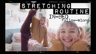 IN-BED Stretching Routine ft.my dog //Follow-Along //Full-Body