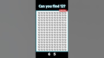 Find 12!! #quiz #odd #math #iq #numbersgame #speed #shorts