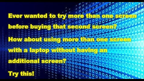 2 Screens with just 1 screen? How-to use multiple desktops with windows 10