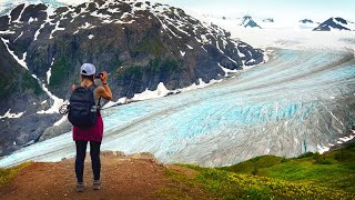 HIKING ALASKA'S HARDING ICEFIELD TRAIL by the EXIT GLACIER and SALMON FISHING ON THE KENAI RIVER