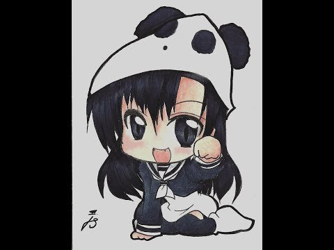 Cute anime panda girl