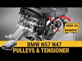 How to remove belt pulleys &amp; tensioners BMW F10 F11 N57 N47 530d 520d 535d 330d 730d air con bracket